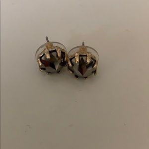 Kate Spade NWOT shiny gray and gold earrings